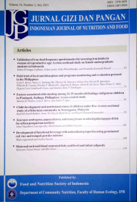 Image of Jurnal Gizi dan Pangan Volume 16, Number 2, July 2021
