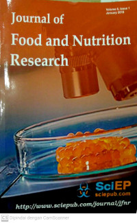 Image of Journal of Food and Nutrition Research Volume 6 Issue 1 January 2018