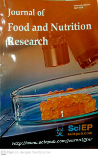 Image of Journal of Food and Nutrition Research Volume 6 Issue 4 April 2018