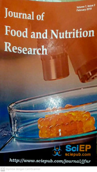 Image of Journal of Food and Nutrition Research Volume 7 Issue 2 February 2019