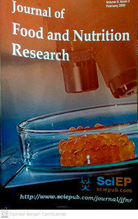 Image of Journal of Food and Nutrition Research Volume 8 Issue 2 February 2020
