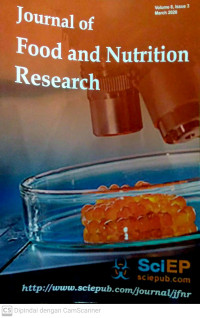 Image of Journal of Food and Nutrition Research Volume 8 Issue 3 March 2020