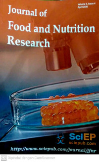 Image of Journal of Food and Nutrition Research Volume 8 Issue 4 April 2020