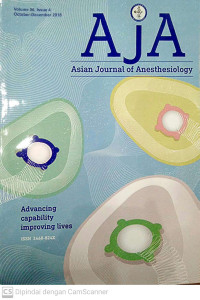 Image of AJA : Asian Journal of Anesthesiology Volume 56, Issue 4 October-Desember 2018