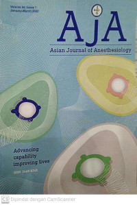 Image of AJA : Asian Journal of Anesthesiology Volume 58, Issue 1 January-March 2020