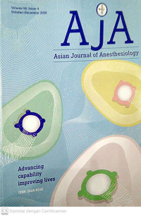 Image of AJA : Asian Journal of Anesthesiology Volume 58, Issue 4 October-December 2020