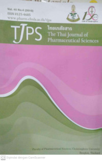 Image of Thai Journal Of Pharmaceutical Sciences (TJPS) Vol. 40 No. 4 (2016)