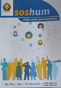 Image of SOSHUM Jurnal Sosial dan Humaniora, Vol. 9 No. 1 March 2019