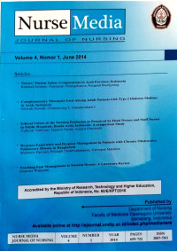 Image of Nurse Media Journal of Nursing (Volume 4 Number 1, June 2014)