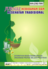 Image of Jurnal Kebidanan dan Kesehatan Tradisional Volume 1, No. 2 Tahun 2016