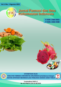 Image of JURNAL FARMASI dan ILMU KEFARMASIAN INDONESIA,VOL.8 NO. 2 2021