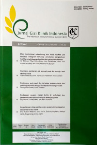 Image of Jurnal Gizi Klinik Indonesia Volume 16 , No. 03 Januari 2020