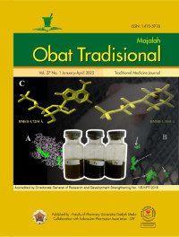 Image of Majalah Obat Tradisional Volume 27 No. 1 Tahun 2022
