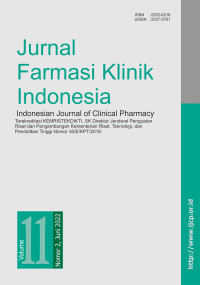 Image of Jurnal Farmasi Klinik Indonesia Volume 11, Nomor 2, Juni 2022