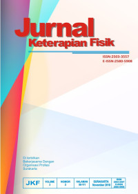 Image of Jurnal Keterapian Fisik Volume 3, No. 2, Tahun 2018