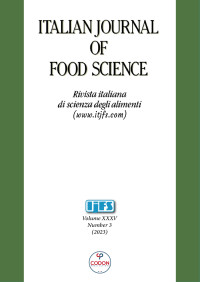 Image of Italian Journal Of Food Science Volume 35 Nomor 3 2023
