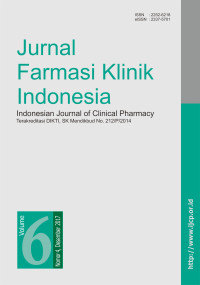 Image of Jurnal Farmasi Klinik Indonesia Volume 6, Nomor 4, Desember 2017